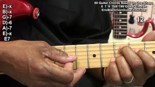 Play 60 CHORDS ON GUITAR Using ONE EASY SHAPE EricBlackmonGuitar [upl. by Breed83]