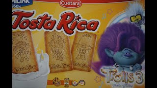 ENSEÑANDO Y JUGANDO AL JUEGO DE LAS GALLETAS TOSTARICA TROLLS [upl. by Bevvy]