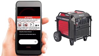 Honda My Generator App Inverter Models with Electric Start [upl. by Ylrebmyk]