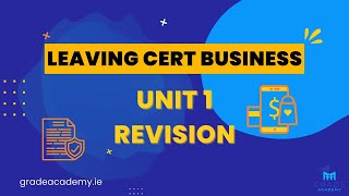 Leaving Cert Business Unit One Revision  Grade Academy [upl. by Radie428]