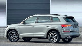 Skoda NEW Kodiaq 2023 Sportline in 4K Meteor Steel Grey 19 Inch Triglav Walk around amp detail inside [upl. by Hadeehsar44]