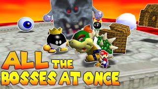 Can you beat All Mario 64 Bosses at Once Challenge Mod Release [upl. by Flam]