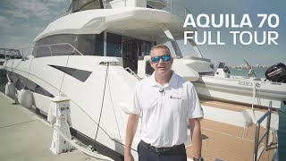 Aquila 70  Full InDepth Walkthrough  Luxury Power Catamaran [upl. by Birk701]