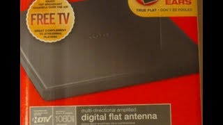 RCA ANT1450BR Indoor Digital Flat HDTV Amplified Antenna  Unboxing amp Review  Part 1 [upl. by Elraet860]