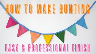 How to make Bunting  Easy tutorial but Professional finish  Scrap Busting Projects [upl. by Alyahs503]