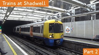 London Overground Trains at Shadwell Part 2 [upl. by Milburt]