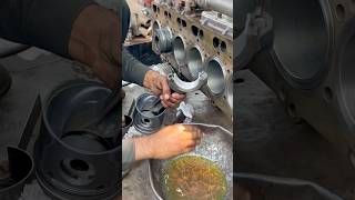 Diesel Engine Maintenance Piston Fitting Engine Overhaul Mechanical Automotive engine rebuilding [upl. by Neeluj]