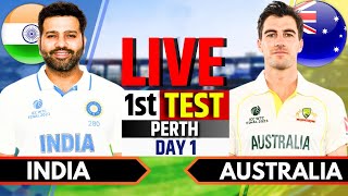 India vs Australia 1st Test Day 1  IND vs AUS Live Match Today  Live Cricket Match Today [upl. by Xxam]