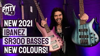 New For 2021  Ibanez SR300E Basses In Pink Gold Metallic amp Sky Veil Matte  Review amp Demo [upl. by Millford]