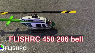 FLISHRC Roban Bell 206 450 Size Helicopter Scale 6CH GPS with H1 Flight Controlle RTF Not FLY WING [upl. by Odele]