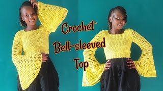 Crochet Simple Bellsleeved Top [upl. by Lodge]