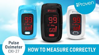 Pulse Oximeter  How to use  iProven OXI27 [upl. by Bocaj]