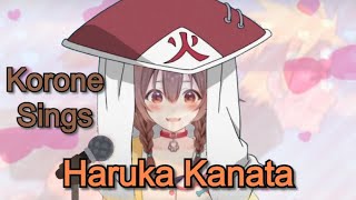 Korone Sings Naruto Opening 2 quotHaruka Kanataquot romaji lyricshololive [upl. by Ayar]