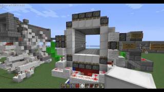 Minecraft 4x4 Piston Door Schematic Included [upl. by Asihtal]