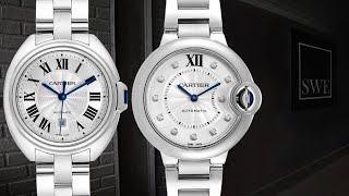 Cartier Ballon Bleu and Cartier Cle Ladies Watches  SwissWatchExpo [upl. by Latif]