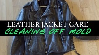 Leather Jacket Care Cleaning Off Mold [upl. by Cima]