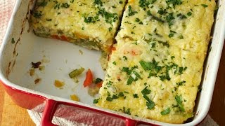 Easy Cheesy Quiche Slice  One Pot Chef [upl. by Annhej]