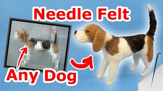 Needle Felting a Dog from a Photograph – Tutorial for a Beagle [upl. by Toney]