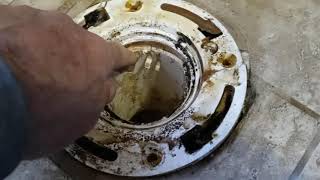 HOW TO REPAIR A CAST IRON TOILET FLANGE [upl. by Migeon]