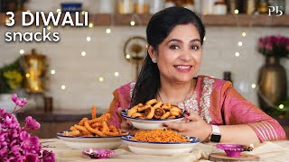 3 Diwali Snacks I Diwali Recipes I 3 दिवाली स्नैक्स I Pankaj Bhadouria [upl. by Raybin]