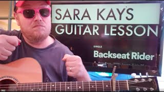 How To Play Backseat Rider Guitar Sara Kays  easy guitar tutorial beginner lesson chords [upl. by Yhtac]