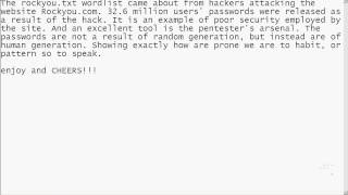 WIFI Hacking rockyoutxt Wordlist Downloadlink [upl. by Lexy799]