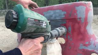 Parkside air sandblaster gun PDSP 1000 D4 testing [upl. by Binnie]