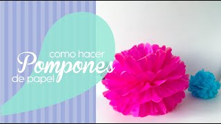 CÓMO HACER POMPONES de papel ¡Con solo 3 elementos [upl. by Ylil]