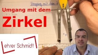 Umgang mit dem Zirkel  Geometrie  Mathematik  Lehrerschmidt [upl. by Placeeda]