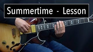 Summertime Dm Lesson  Easy amp Advanced Jazz Guitar Lesson by Achim Kohl [upl. by Alletneuq]