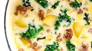 Zuppa Toscana Creamy Italian Sausage Potato and Kale Soup [upl. by Elberta]