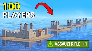 I Gave 100 Rust Players Their own Castle  Random Items [upl. by Nicki]