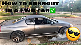 How To Burnout In A Automatic Front Wheel Drive Car✅ [upl. by Dracir]