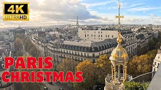 CHRISTMAS IN PARIS 2023  Printemps Store Haussmann  4K Walking Tour [upl. by Elgna616]