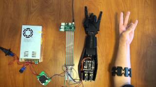 3D Printed Controllable Prosthetic Hand via EMG [upl. by Aititil502]