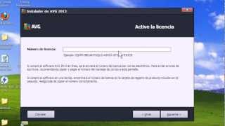 Instalar AVG 2013 con Codigo de activación [upl. by Schonfield308]