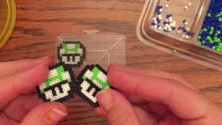 How To Mini Perler Bead Earrings [upl. by Monagan]