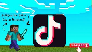 Building the TikTok Logo in Minecraft Easy Tutorial [upl. by Ahsiket]