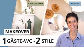 🌅 Maritimes vs grünes GästeWC 💚  Makeover  INTERIYEAH  Einrichten mit SEGMÜLLER [upl. by Brenk]