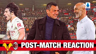 Coach Pioli Paolo Maldini and Tonali  Verona v AC Milan Postmatch reaction [upl. by Swayne714]