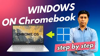 How To Install Windows On ChromeBook 2024  Run Windows 10  11 Install On Chromebook  HP Pro C640 [upl. by Weasner]