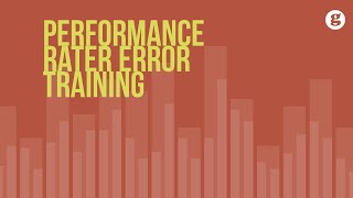 Performance Rater Error Training [upl. by Akirderf]