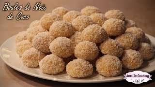 Recette des Biscuits Boules de Noix de Coco [upl. by Hoeg641]