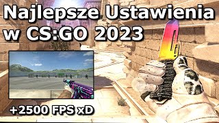 NAJLEPSZE USTAWIENIA w CSGO 2023 Rozdzielczość FPS Komendy Celownik [upl. by Ynohta802]