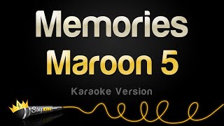 Maroon 5  Memories Karaoke Version [upl. by Relda]