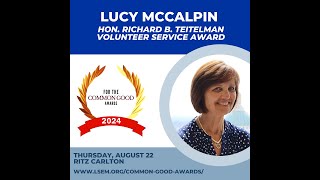 For The Common Good Awards 2024  Lucy McCalpin [upl. by Aratak]