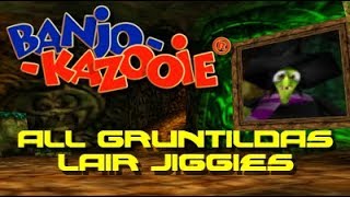 Banjo Kazooie ALL Gruntildas Lair Jiggies [upl. by Eisse]