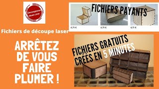 Fichier de découpe laser gratuit créé en quelques minutes  TUTO [upl. by Ahseel]