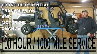 POLARIS RANGER MOTOR OIL  FRONT DIFF  TRANS FLUID CHANGE [upl. by Burns]