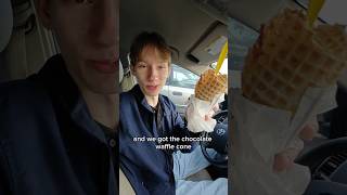 Andys Chocolate Waffle Cone Review foodreview [upl. by Llebiram498]